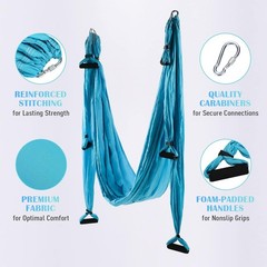 Aerial Yoga Swing Sling Strong Yoga Hammock Kit Set Trapeze Inversion Equipme…