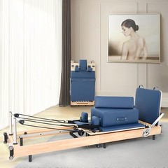 MOPHOTO Pilates Reformer Machine Home Pilates Equipment &Reformer Box Jump Board