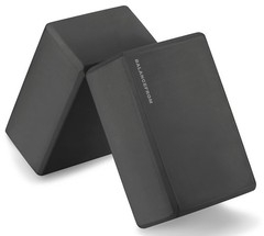 Set of 2 High Density EVA Yoga Blocks – Premium Support, 9″x6″x4″ for Stability