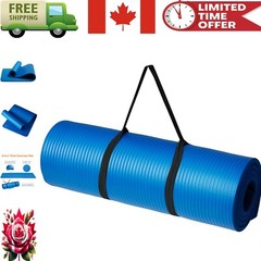 74×24 inch Synthetic Yoga Mat – Extra Thick, Non-Slip & Carrying Strap Included