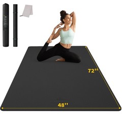 CAMBIVO Large Yoga Mat (6’x 4′), Extra Wide Workout Mat for Men and Women, 1/…