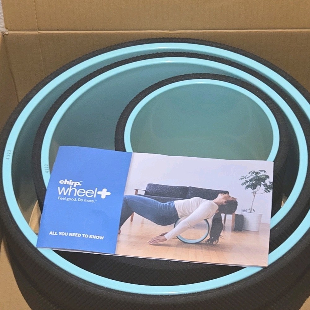 Chirp Wheel+ 3-Pack Yoga Stretch Wheels Foam Spine Indent Blue/Black 3P-PW-PLUS