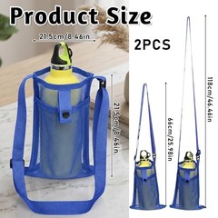 2 Pcs Water Bottle Holder with Strap,Mesh Water Bottle Sling with Adjustable