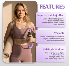 Pilates Ring Fitness Circle for Women, Pilates Equipment – 14.5″ Home Magic Exer