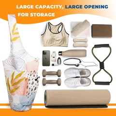 Large Yoga Mat Bag Carrier for Women – Gym & Pilates Tote with Drawstring Wat…