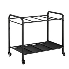 Exercise Mat Storage Rack Freestanding Exercise Gear Organizer with Wheels