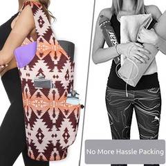 Yoga Mat Bag – Large Opening Long Tote Yoga Mat Carrier Holder Bag with Water…