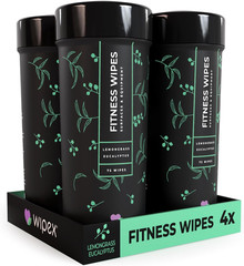 Natural Wipes for Fitness in Lemongrass & Eucalyptus, Gyms, Yoga, Peloton Cycles