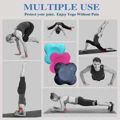 2 PCS Yoga Knee Guards Props Fitness Travel Meditation Kneeling Pilates Pads