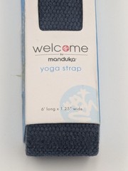 Manduka Welcome Yoga Mat Strap 6ft x 1.25″ Navy 100% Cotton New