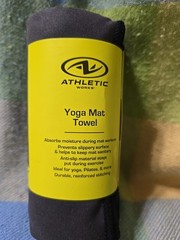 Athletic Works Yoga Mat Towel 72in L x 24in W Black