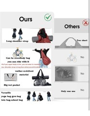 Gym bag with yoga mat holder Gym Bag for Women yoga bag with Shoes blue