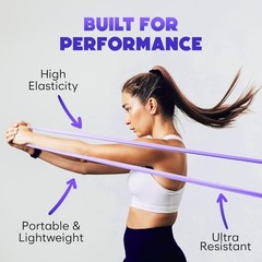 Pilates Ring and Ball Set, at Home Pilates Kit with 14″ Exercise Ring, Purple