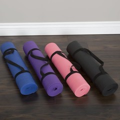 Yoga Mat – Double Sided 1/4-Inch Workout Mat – 71×24-Inch Exercise Mat for Ho…