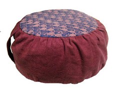 Meditation Cushion Cotton Zafu Pillow Buckwheat Fill – Pre-washed & Block Print