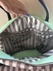 Lululemon Mint Green Yoga Mat Bag Synthetic Zipper 3 Pockets Adjustable Strap