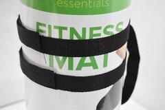 Essentials Thick Yoga Mat with Cinch Carrier Strap Textured Grip Green 72″ x 24″