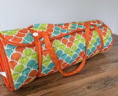 Orange Beach Or Yoga Mat Orange Removable Pillow Zippered Pockets 24” X 6’