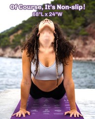 Instructional Travel Yoga Mat with 75 Asanas Poses Exercises – Christmas Gif…