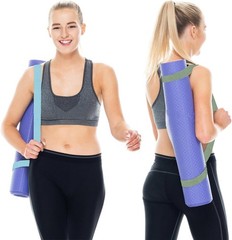 Yoga Strap Set of 6 Adjustable Straps for Stretching and Pilates Light Color