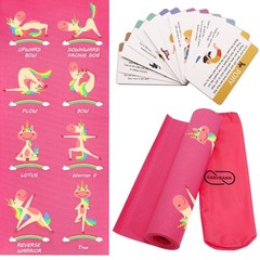 Unicorn Kids Yoga Mat Set -Non-slip Exercise Mats with Fun Prints -12 Mindful…