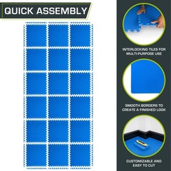 ProsourceFit Weaved Pattern Extra Thick Exercise Puzzle Mat 1-inch, EVA Foam …