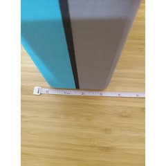 Heathyoga Set of 2 Yoga Blocks Teal Grey High Density EVA Foam Fitness Support