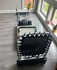 AeroPilates Foldable Pilates Reformer Full Body Indoor Gray/Black 55-5104