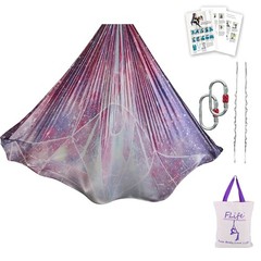 F.Life Aerial Yoga Hammock kit- Yoga Swing Multicolor 5 yards-Flying Yoga Inc…