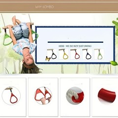 Swing Sets for Backyard, Wooden Trapeze Swing Bar Rings-Outdoor Play Equipment