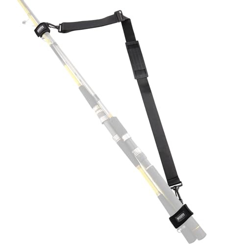 RS4 Rod Carrier Strap Sling Shoulder Belt, Black