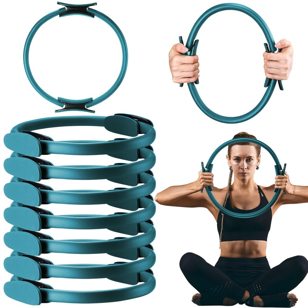 6 Pcs Pilates Ring 11.81 Inch Pilates Circle Yoga Ring Magic Lightweight Flex…