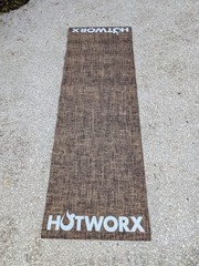 Hotworx Hemp Fiber Yoga Mat 72×24 Brown Hot Yoga Pilates