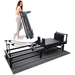 BalanceFrom Foldable Pilates Reformer Machine w/ Adjustable Heights & Jump Board