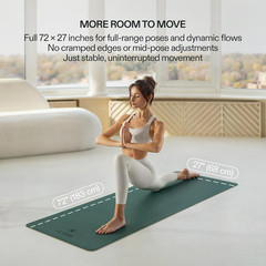 Premium Yoga Mat – Sweat-Activated Non-Slip PU Grip I Natural Rubber Base I 4Mm