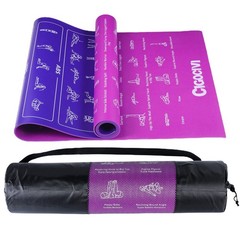 Instructional Travel Yoga Mat with 75 Asanas Poses Exercises – Christmas Gif…