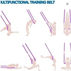 Advanced Purple Aerial Yoga Rope Professional Home Fitness Gear Single Piece