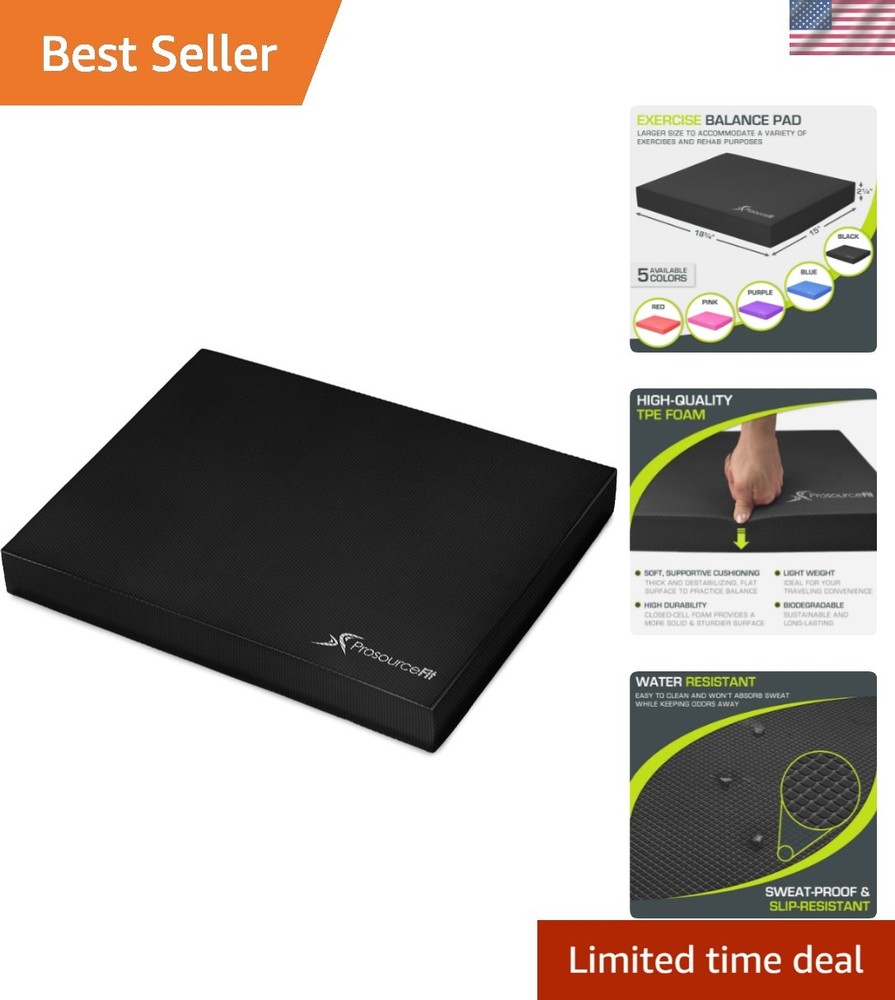 Exercise Balance Pad, Non-Slip Cushioned Foam Mat & Knee Pad for Fitness and …