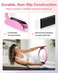 Home Pilates Essentials Kit for Women, Magic Circle Pilates Equipment Ring and B