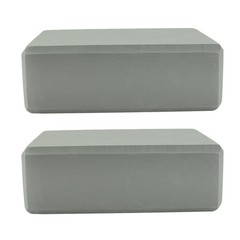 2Pcs Grey Eva Yoga Block High Compressive Strength Anti Skid Yoga Accessory