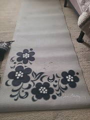 Vera Bradley NIGHT & DAY YOGA Workout Exercise MAT & BAG CARRIER Black Gray
