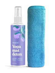 Yoga Mat Cleaner Spray (Peaceful Lavender), 4 fl oz – No Slippery Residue, Or…