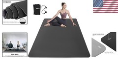 Large TPE Yoga Mat – 6’x4′ Double-Sided Non-Slip Exercise Mat for All Workouts