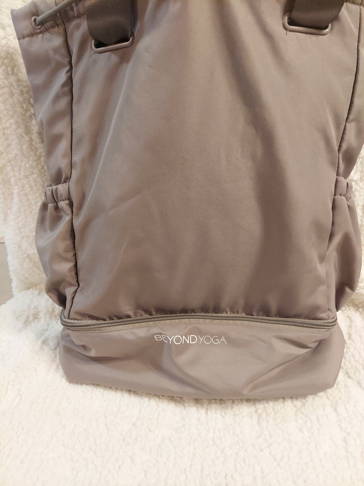 BEYOND YOGA Convertible Backpack Gym Bag Tote BIRCH (Taupe) NWT
