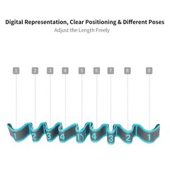 Elastic Yoga Stretching Strap with Loops, Stretch Strap for Ballet, Leg