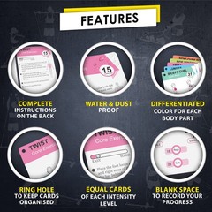 Flexies Pilates Bar Workout Cards 58 Exercise Cards Postures Breathing Tips