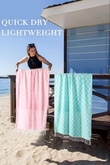 2 Packs Checkered Plaid Yoga Blanket Turkish Towel Extra Large Meditation Sup…