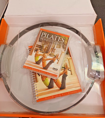 Pilates With Workout Circle Book & DVD with 64 Pg Book w/ exercise hoop New NIB