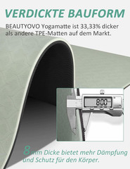 Yoga Mat with Strap, 1/3 Inch Extra Thick Yoga Mat Double-Sided Non Slip, Profes