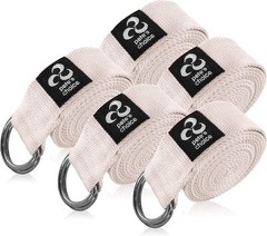 Yoga Straps 5-Pack Set | Adjustable 8ft Belts for Stretching